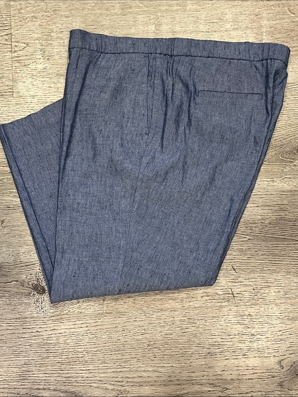 J. Jill Ladies Blue Linen Blend Pull/on Pants in Blue
